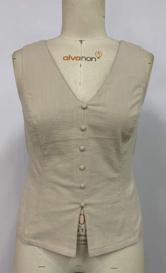 Women's long sleeveless pullover vest